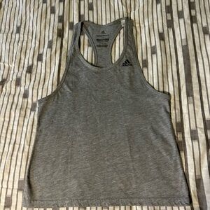 Adidas Heather Gray Racerback Tank
